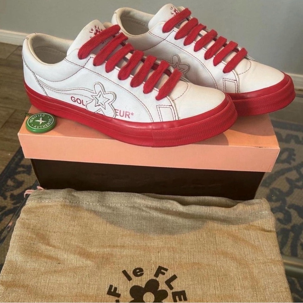 Golf Le Fleur Red and White Color Block Converse